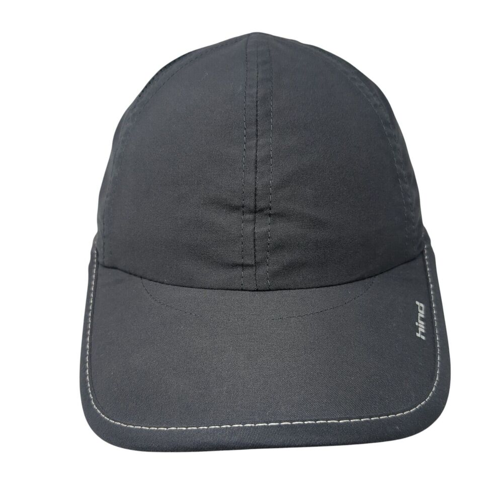 Hind Strapback Hat Gray One Size Adjustable Solid Mesh Trim 6 Panel